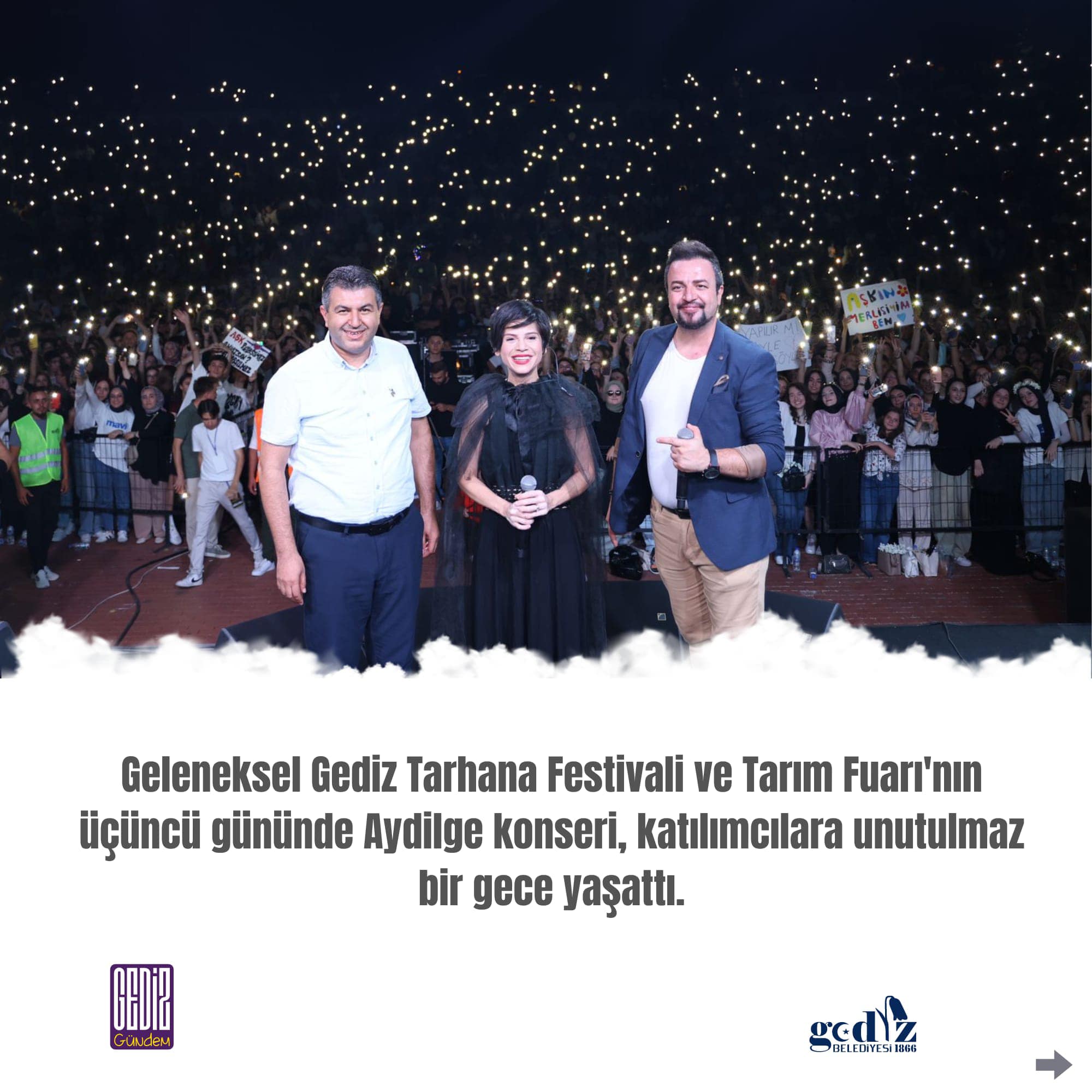 Gediz Tarhana Festivali Aydilge Konseri Sunucu Volkan Erel